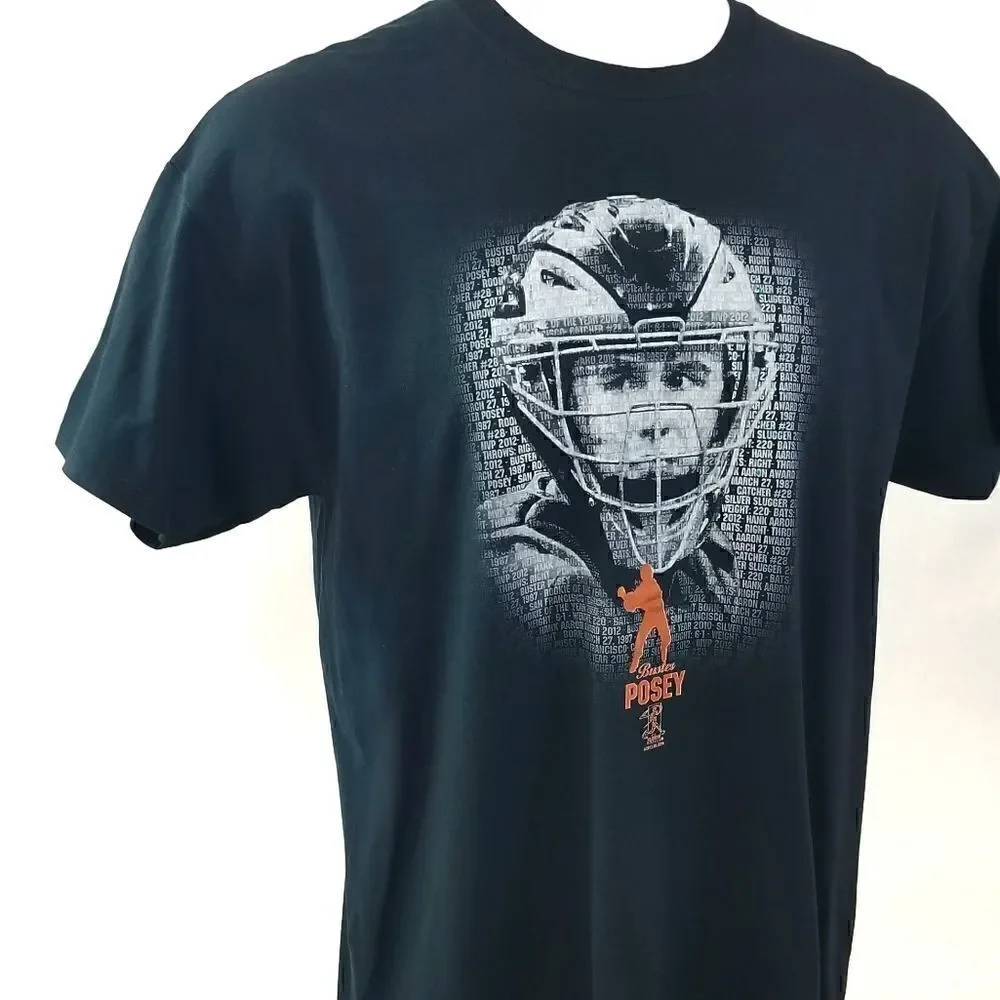 San Francisco Giants, Buster Posey MLB Big Logo Print Award Achievement Tee. XL